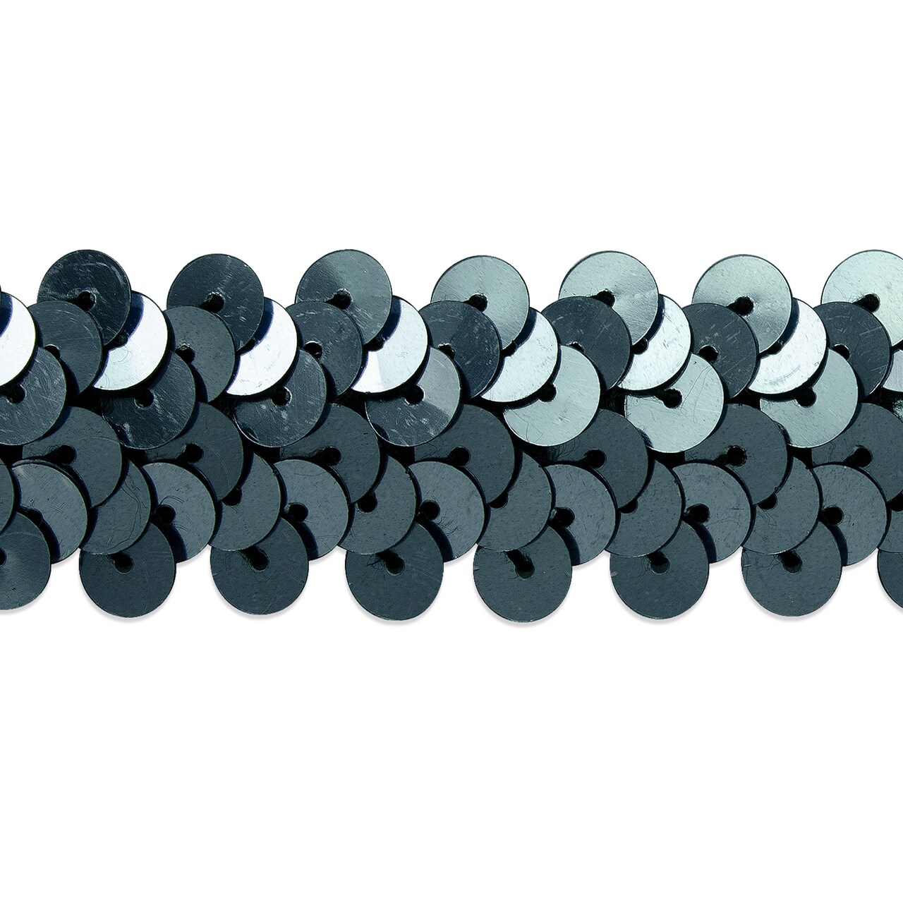 5 yards of 2 Row 7/8" Metallic Stretch Sequin Trim | 5 yard cut